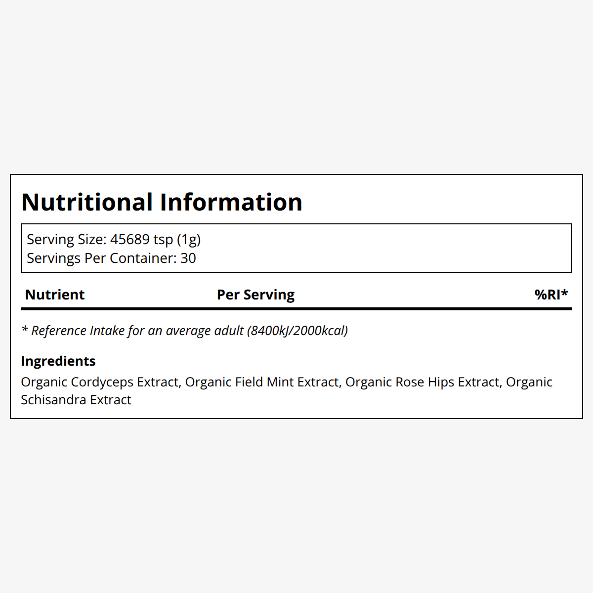 {"category":"Supplemental information Healf","compliant":"UK-Compliant","variant":"46334656381167"}