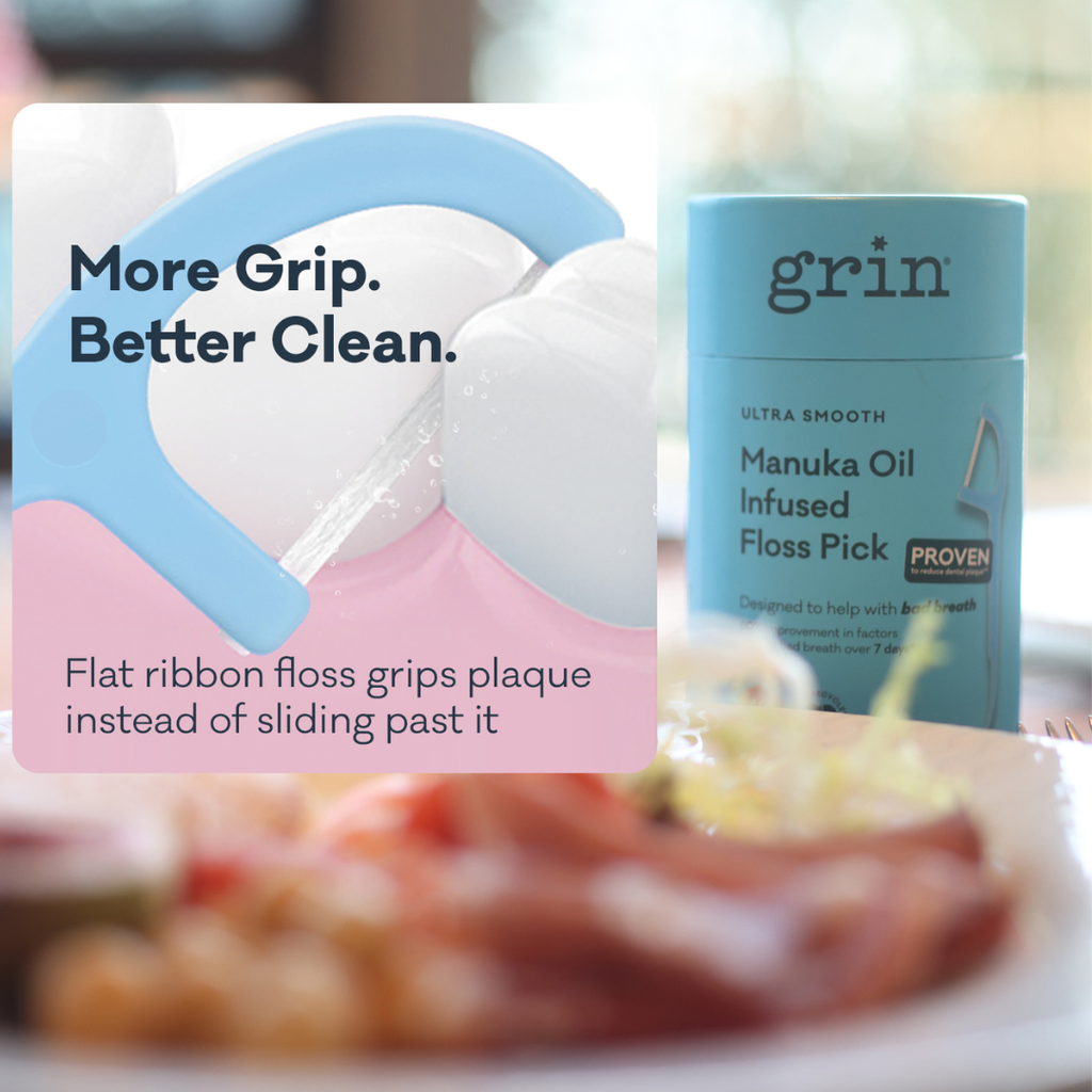 Ultra Smooth Adults Floss Picks Canister Manuka Oil Infused