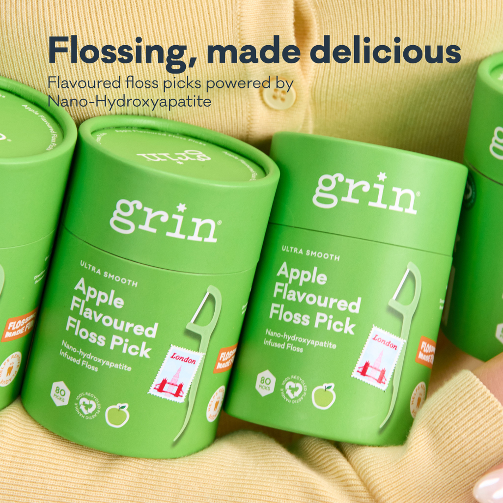 Ultra Smooth N-HA Infused Floss Picks Canister - Apple
