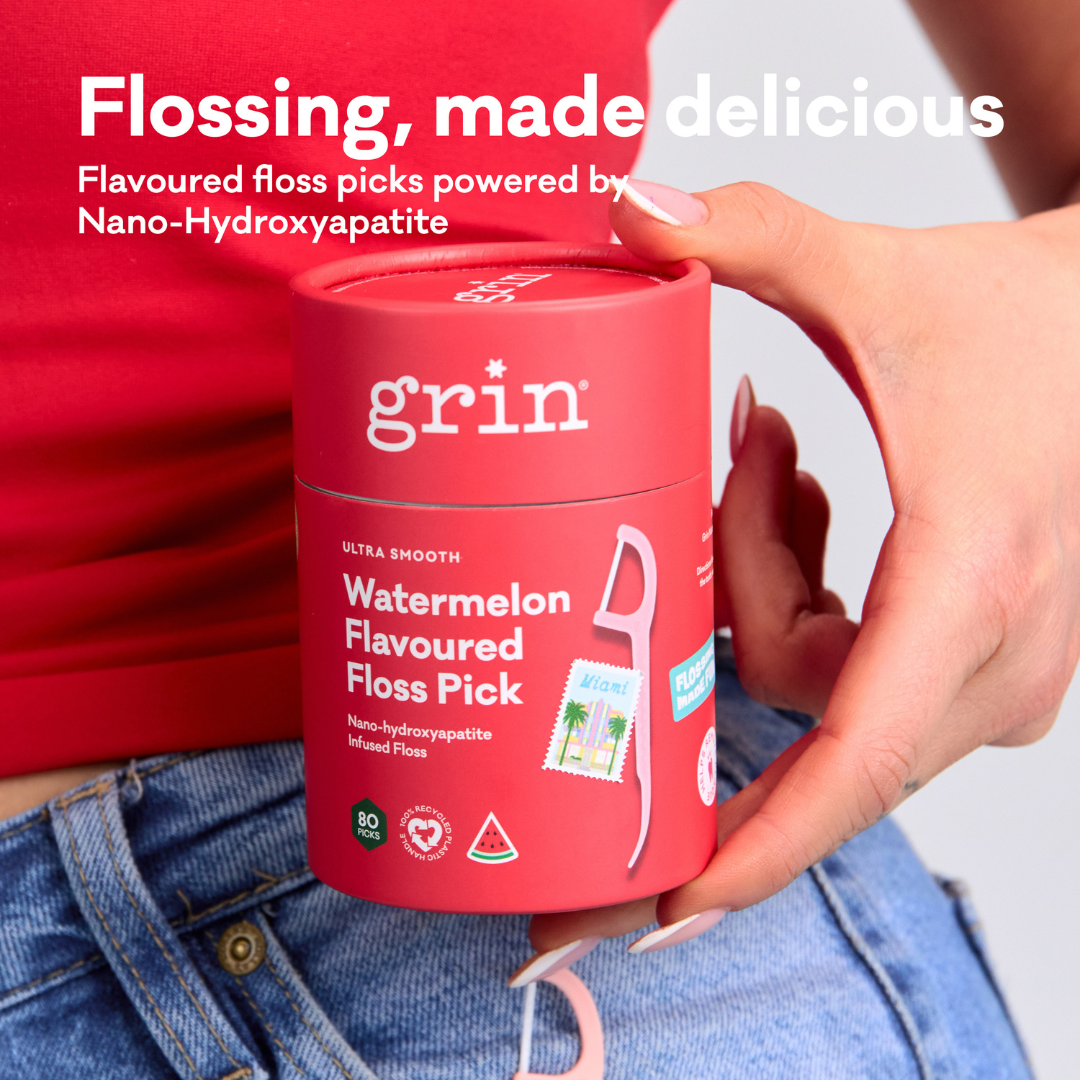 Ultra Smooth N-HA Infused Floss Picks Canister - Watermelon