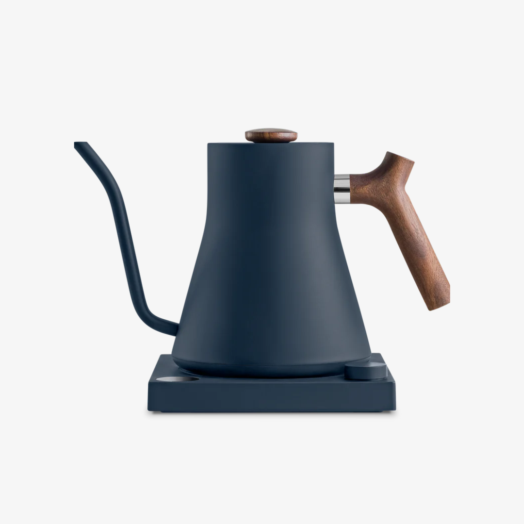 Stagg EKG Electric Kettle - Stone Blue + Walnut