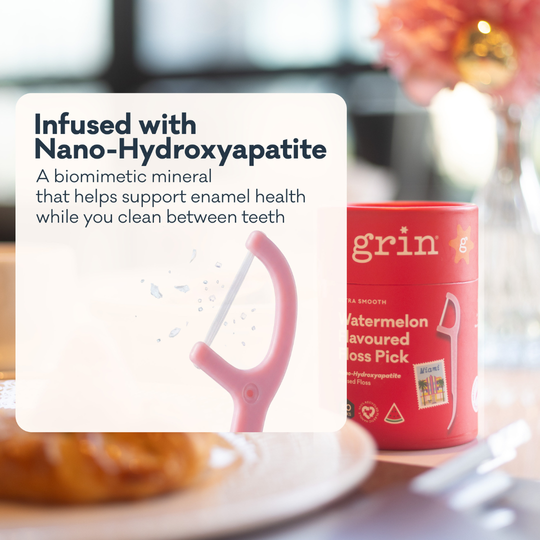 Ultra Smooth N-HA Infused Floss Picks Canister - Watermelon