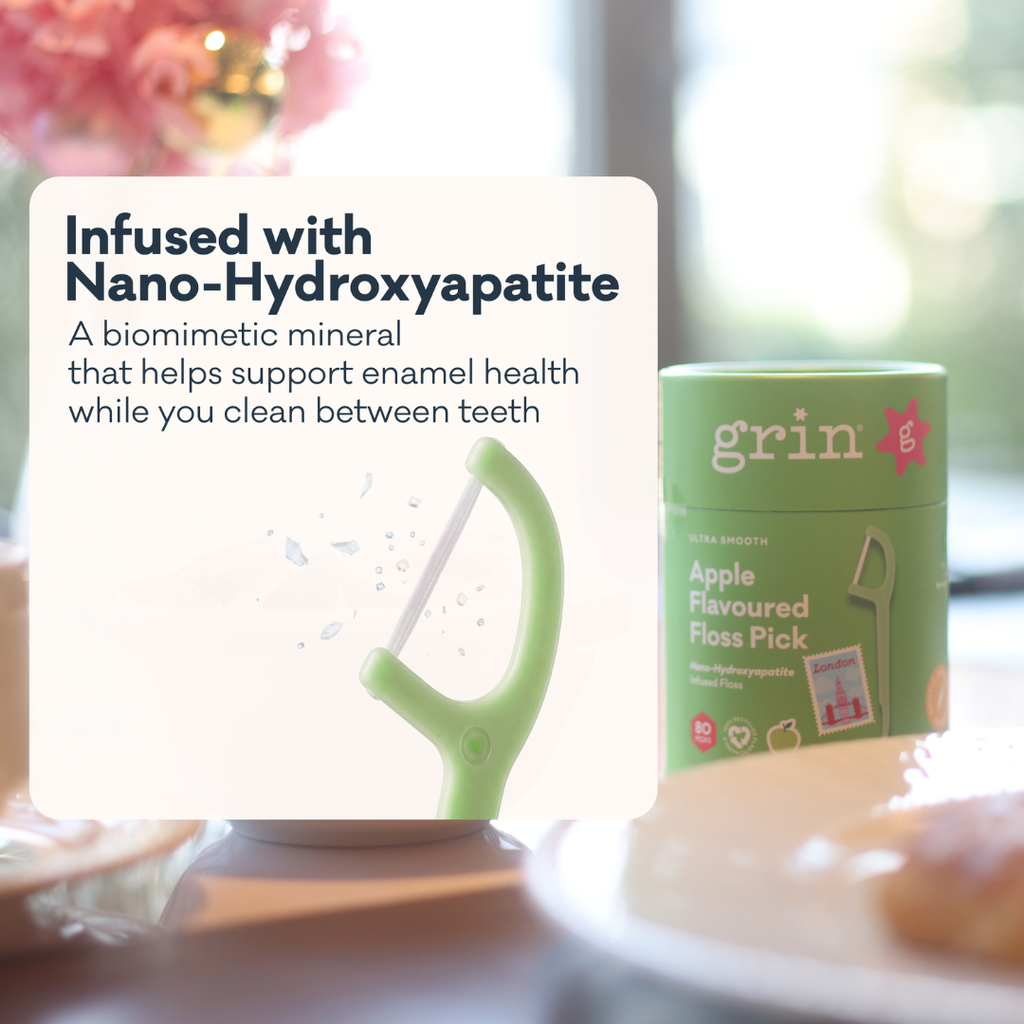 Ultra Smooth N-HA Infused Floss Picks Canister - Apple