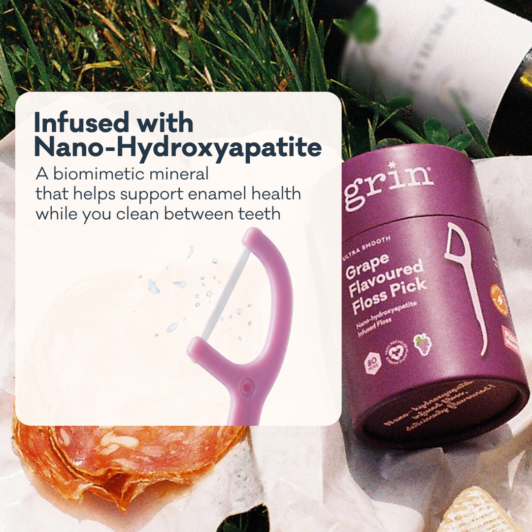 Ultra Smooth N-HA Infused Floss Picks Canister - Grape