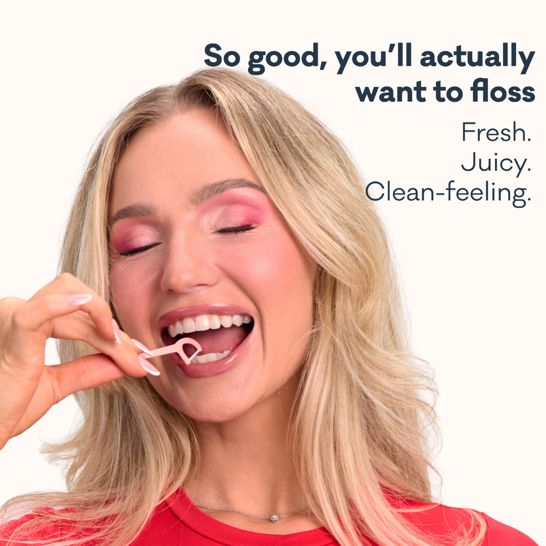 Ultra Smooth N-HA Infused Floss Picks Canister - Apple