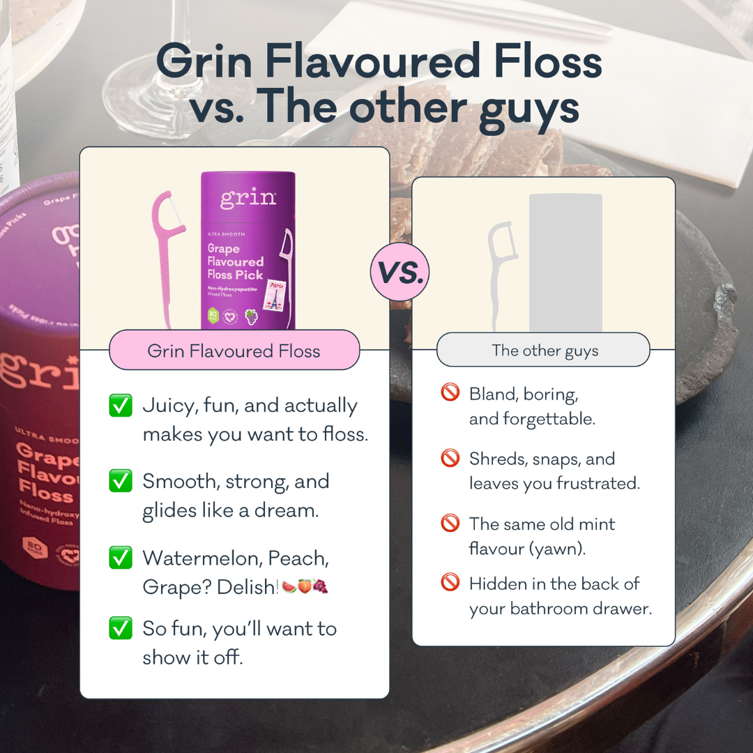 Ultra Smooth N-HA Infused Floss Picks Canister - Grape