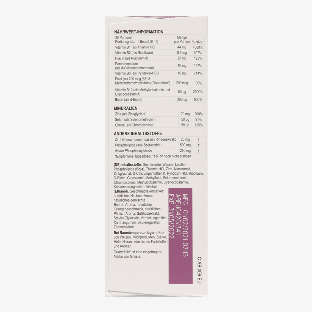 Liposomal Vitamin B and Trace Mineral Complex