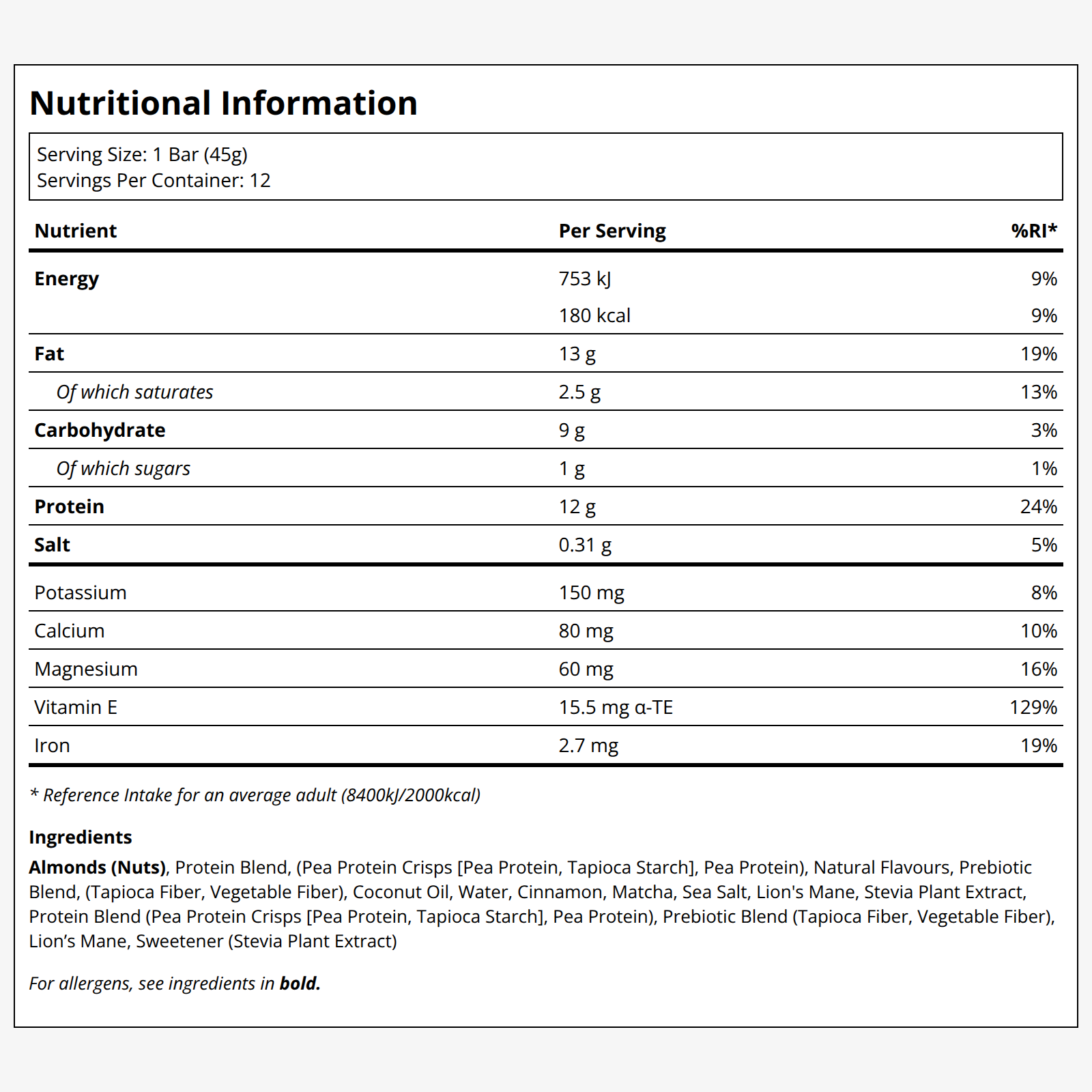 {"category":"Supplemental information Healf","compliant":"UK-Compliant","variant":"44187235909871"}