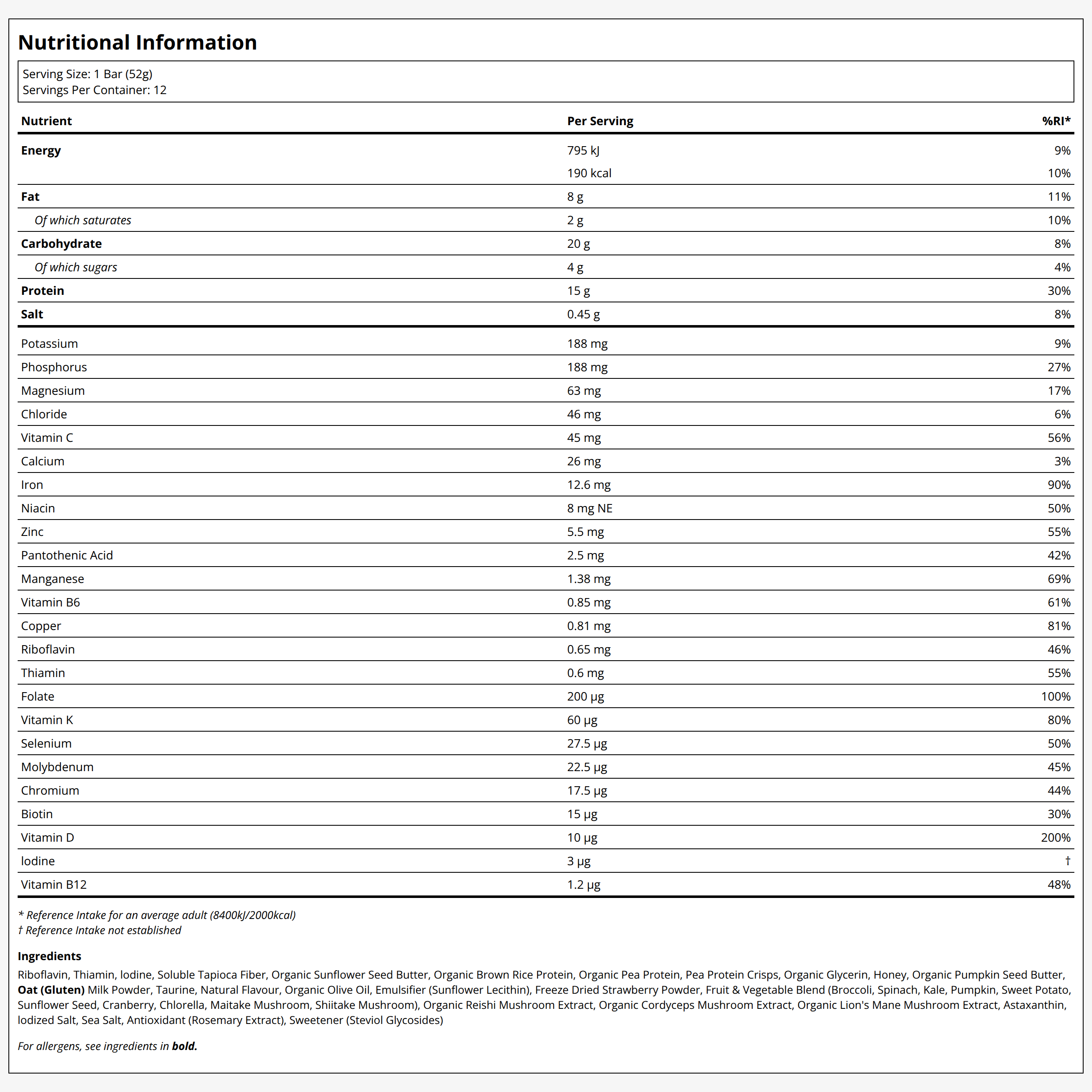 {"category":"Supplemental information Healf","compliant":"UK-Compliant","variant":"46788280844527"}