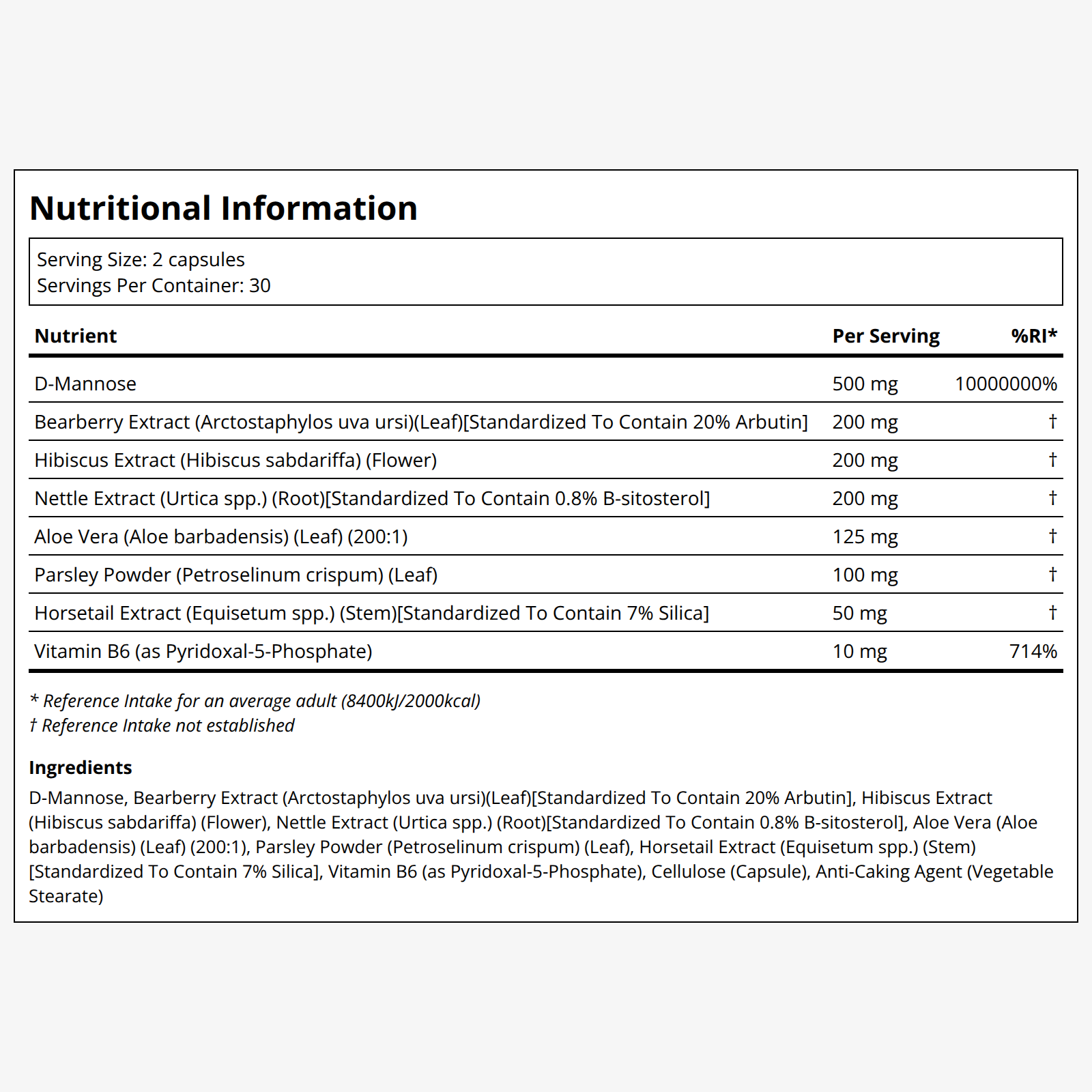 {"category":"Supplemental information Healf","compliant":"UK-Compliant","variant":"46517521154287"}